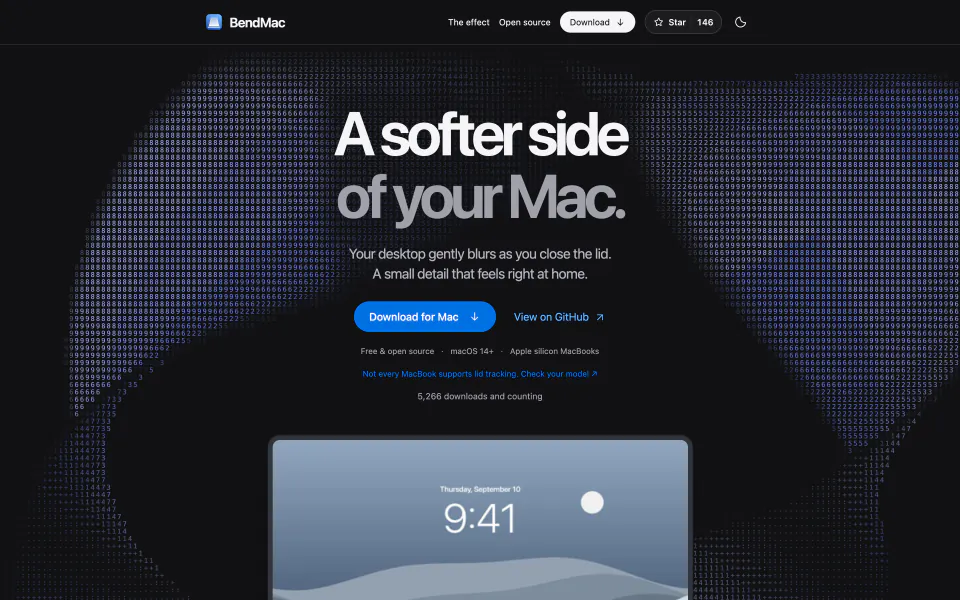 BendMac homepage: a softer side of your Mac